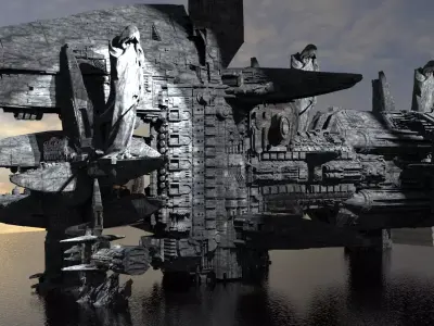 Alien Lookout Tower Kitbash 2 3D model