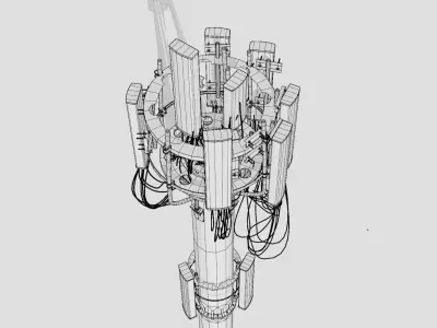 CELL SITE tower  Low-poly 3D model