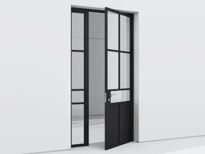 Aluminium door 166 3D model