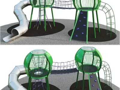 Children Playground Kompan Low-poly 3D model