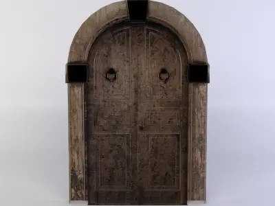 Door arched - arched Low-poly 3D model