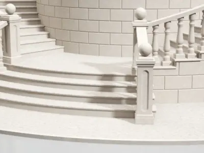 Entrance stair 3D model