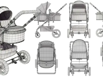 Baby Stroller 3D model