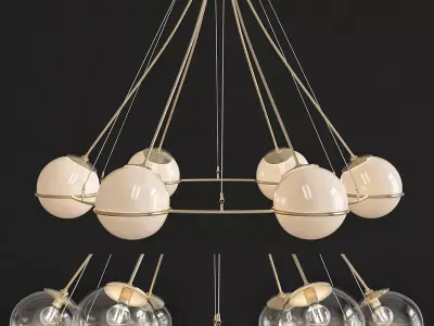 Hathoway Chandelier low poly 3d model Low-poly 3D model