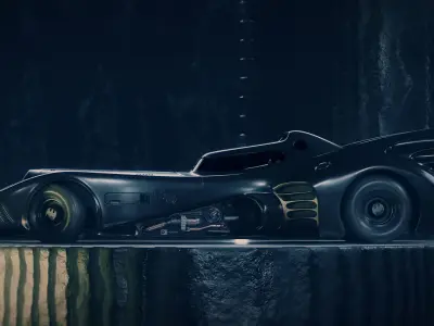 1989 Batmobile Low-poly 3D model