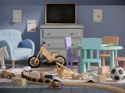 Furniture - Childroom props 3D model