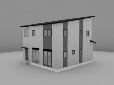 House model for background 38 Low-poly 3D model
