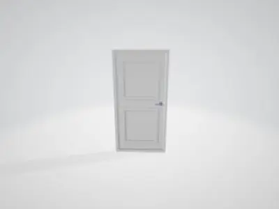 Low-poly 3d door Low-poly 3D model