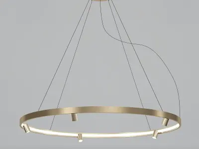 ARENA chandelier in gold 3D model