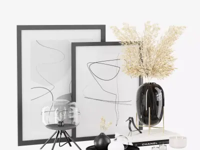 Decorative Set Housewolf Low-poly 3D model