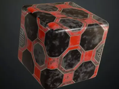 Red Metal Surface PBR Seamless Texture