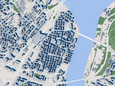 Rovaniemi City Finland 3D model