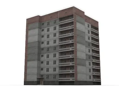 house-series-121-60-25 residential building Low-poly 3D model