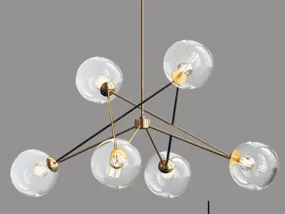 Turenne Large Dynamic Chandelier 3D model