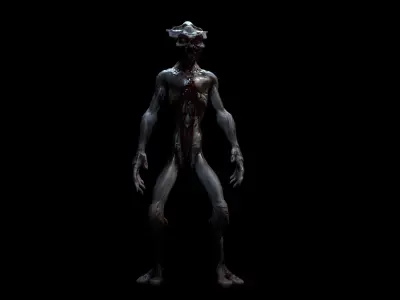 ALIEN CREATURE Low-poly 3D model