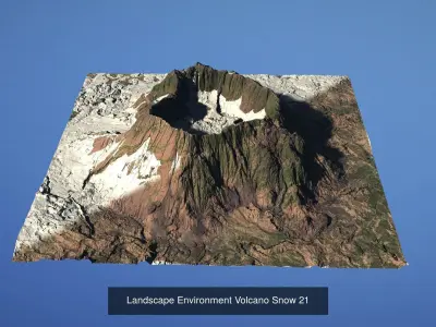 10 Landscape Environment Volcano Snow Pack 03