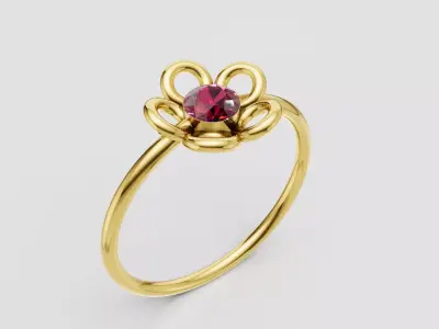 Flower Ring  design  3D print model
