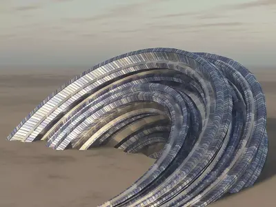 Futuristic building 3D model