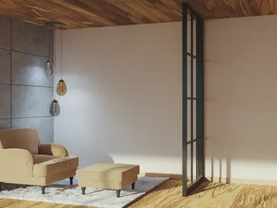 Living Room Interior Scene Free 3D model