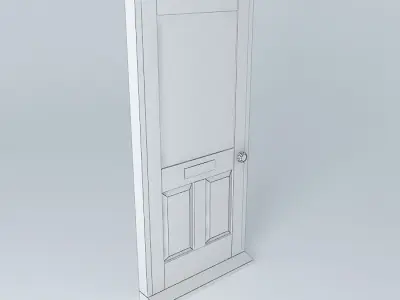 Simple glassed door Free 3D model