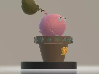 Cute Plant Character 3D Printable Model 3D print model