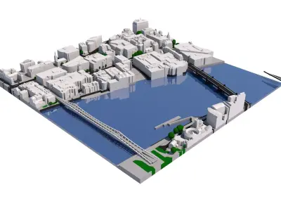 London city tile Level 2 block TQ3280 North West 3D model