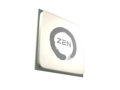 AMD AM4 Zen CPU V1 001 3D model
