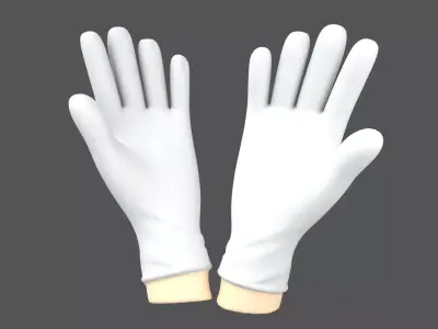 Surgical Gloves Icon v1 003 Low-poly 3D model