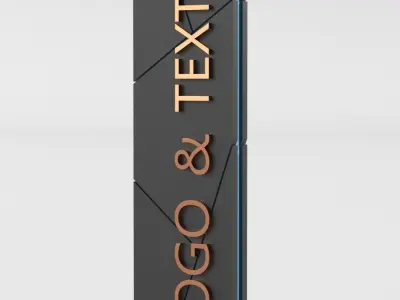 35 Signboard Totem Billboard  Collection Advertising  Sign board Low-poly 3D model