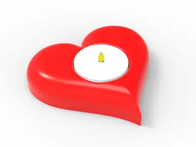 Heart Candle Holder 3D print model