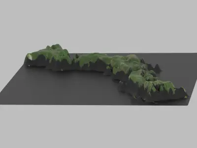 Japan Map Country Low-poly 3D model