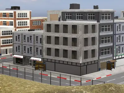 New York Modern City Building V14 3D Model Low-poly 3D model