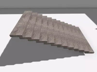 12 Steps Block stairs Free 3D model