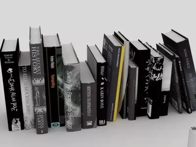 100 unique books 002 3D model
