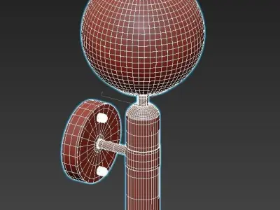 noell wall light with marble ball 3D model