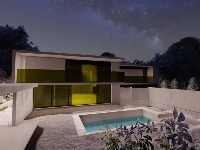 Casa Scene-villa-modern house 3D model 91