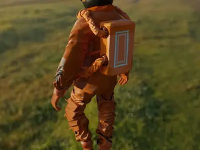 Space suit - Scifi Astro Cyber  Low-poly 3D model