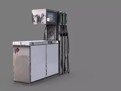 Modern Gasoline Pump EU Wear Low-poly 3D model