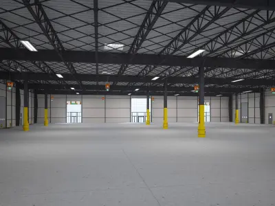 Exhibition Hall Warehouse 4 3D model