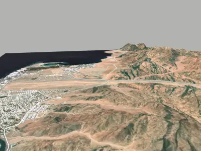 Cityscape Dahab Egypt 3D model