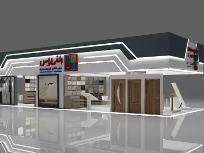 booth 6x15 3D model