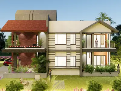 Modern Residential Design - Residential House - Sketchup 3D 3D model