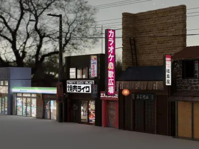 Japanese Stores - Pack Premium 3D model