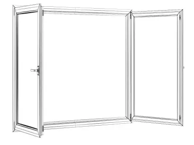 Metal Window 1770mm x 1500mm 3D model