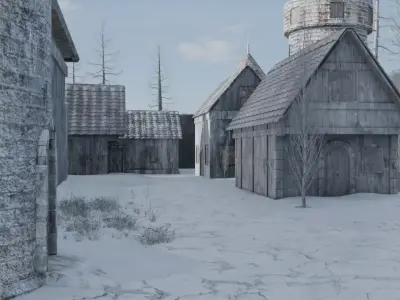 Winter Castle 3D model