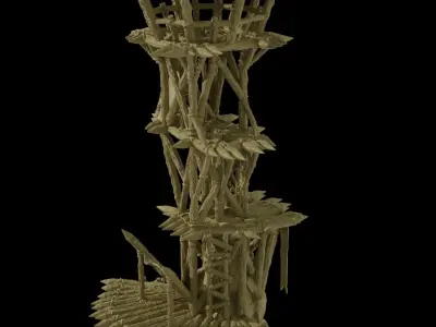 Goblin Watchtower Tabletop Terrain 28 MM 3D print model