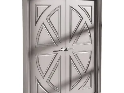 Modern entrance door 64 3D model
