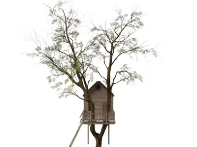 Generic Tree House A Wooden Outdoor Structure 3D model