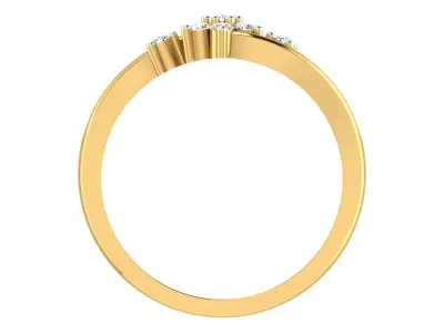 Light Weight Yellow Gold Diamond Ring  -RC RN 1572 3D print model