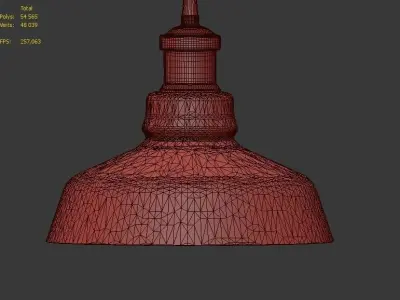Hanging lamp 6 Loft Design 3D model